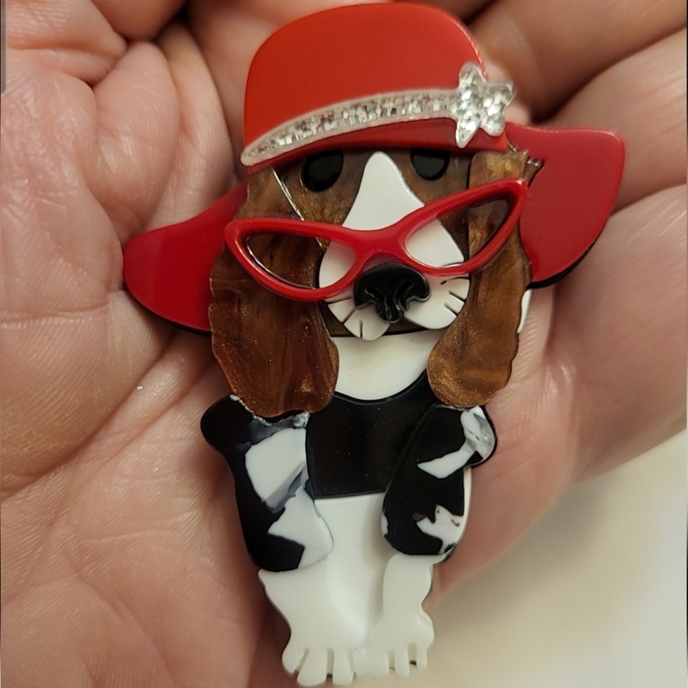 Whimsical Dog Brooch - Picture 2 of 5